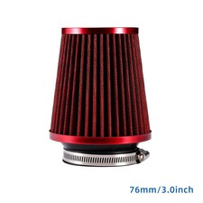 Cold Air Intake Filter Red Blue Sliver Carbon 76mm 3.0inch Universal High Flow