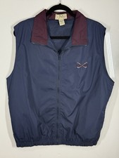 Vintage Izod Men's Size Medium Golf Vest Navy/Burgundy Embroidered, Rare 