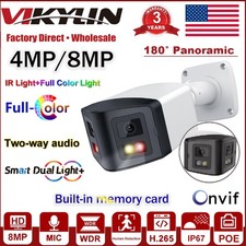 Vikylin 4/8MP 180  Dual Lens POE IP Camera Dual Light IR Full Color Night Vision