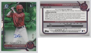2022 Bowman Sapphire Edition Chrome Prospects Green /50 Denzer Guzman Auto