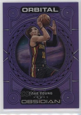 2022 Panini Obsidian Orbital Electric Etch Purple Flood 34/49 Trae Young #22 1aj