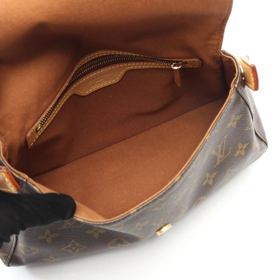 Bolsa de ombro Louis Vuitton mini looping M51147 monograma couro marrom usada - Imagem 3 de 4