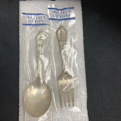 WALLACE *ROSE POINT* Pattern Sterling Silver Fork And Spoon