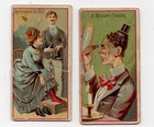 Pair of W. Duke, Sons & Co. Tobacco Cards; N81; Jokes; "A Regular Corker" & PLUS — photo 1