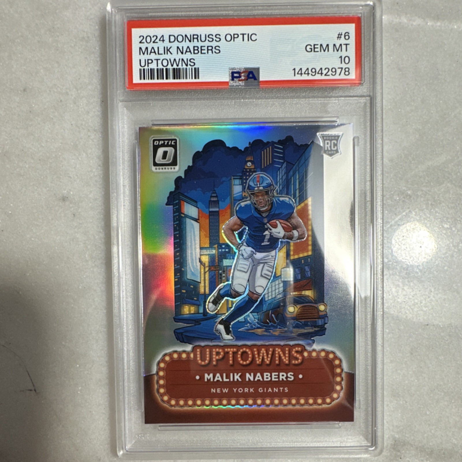 Malik Nabers Panini Donruss Optic Uptowns #6 Base