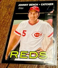 Johnny Bench 2021 TOPPS Update Cards That Never Were Black 137/299