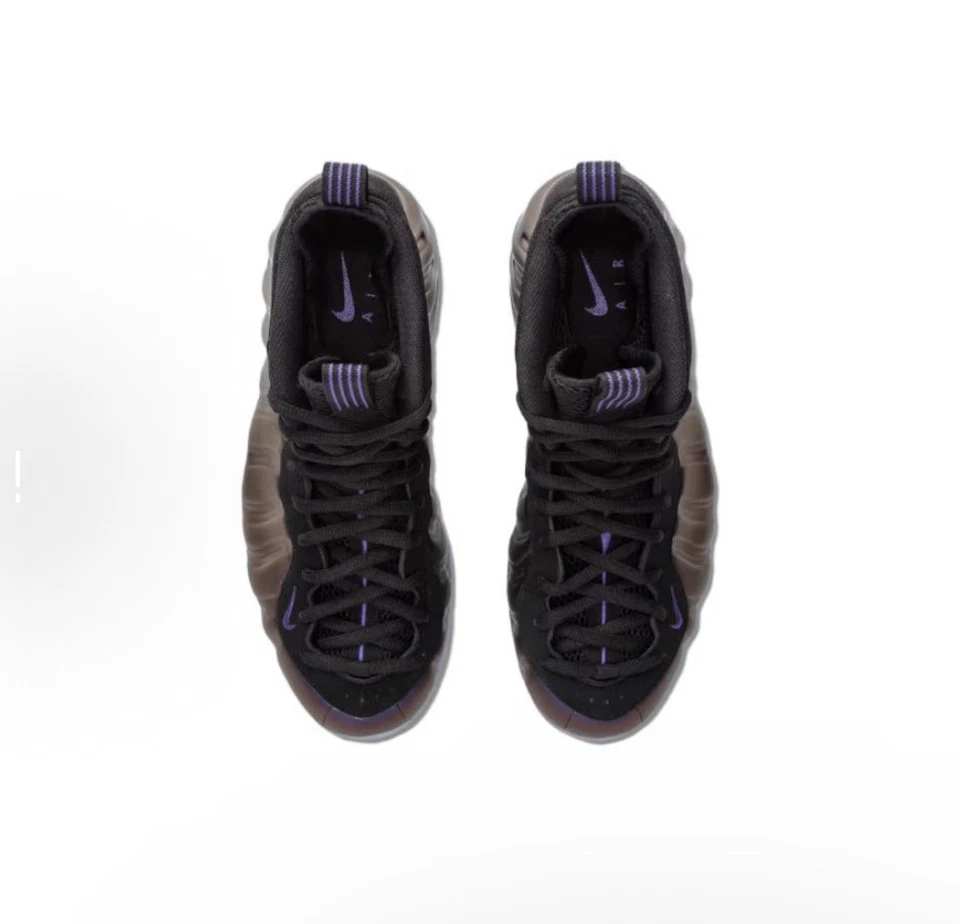 Zapatillas Nike Little Foamposite One Berenjena Púrpura, Tallas Ps FJ1256-001 Sin Tapa Foto 4 de 4