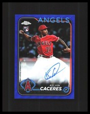 2024 Kelvin Caceres Rookie Card Auto -  Topps #RA-KC Blue  /150 Angels