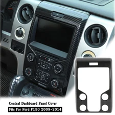 Central Control Dashboard Panel Cover Trim For Ford F150 2009-2014 Carbon Fiber