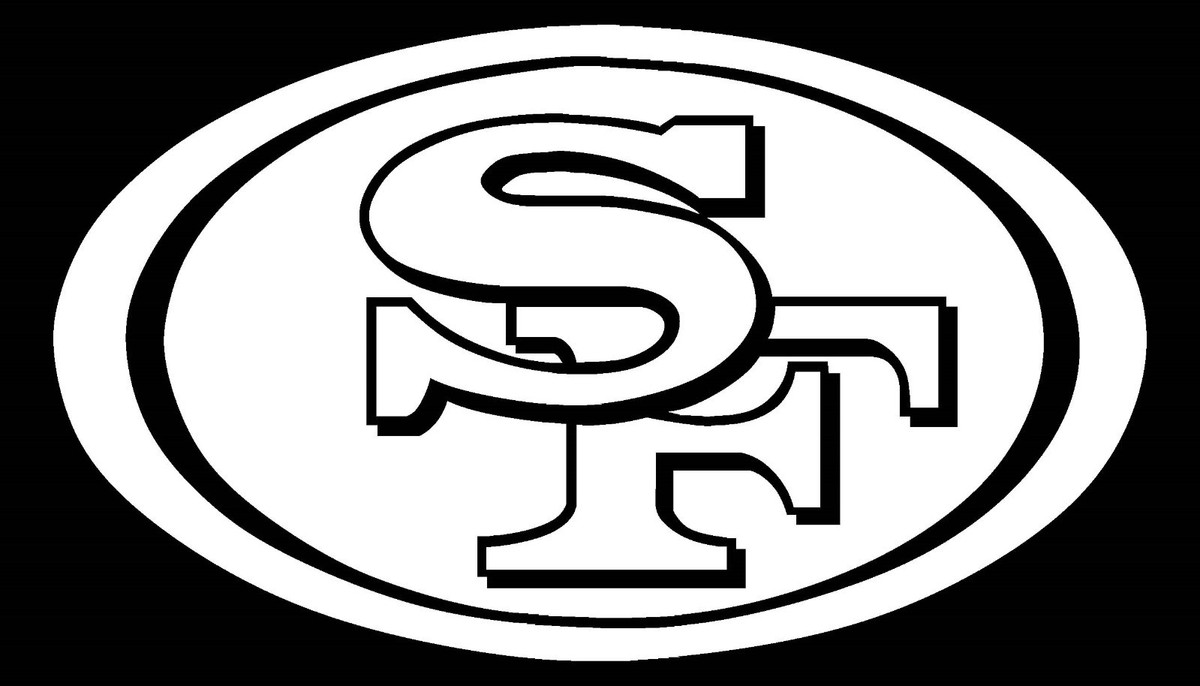 Black And White 49ers Logo