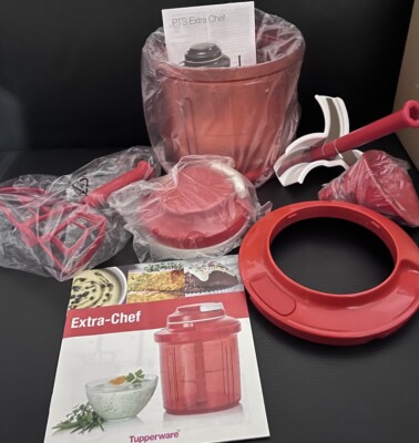 Tupperware Neu  Turbo+ExtraChef-Set Rot OVP. Geöffnet nur für Fotos