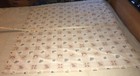 A Beautiful Square Tablecloth Featuring Red & Blue Fruits/Beige Backgrnd-
