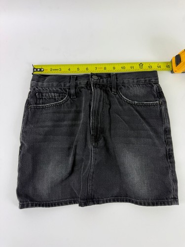 Frame Denim Womens Denim Gray Black Jean Skirt Size 25 - Picture 3 of 7