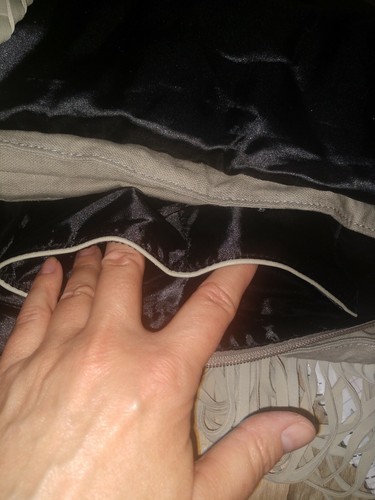 Borsa hobo nuova senza etichette Galian New York fibbia paillettes frange - Foto 7 di 11