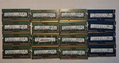 32GB RAM = 16 x 2GB DDR3 SO-DIMM, 1Rx16, PC3L-12800S, Samsung, SK hynix
