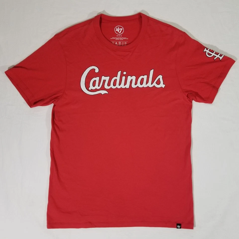 Camiseta masculina costurada desgastada/lavada marca '47 ST LOUIS CARDINALS tamanho M - Imagem 2 de 4