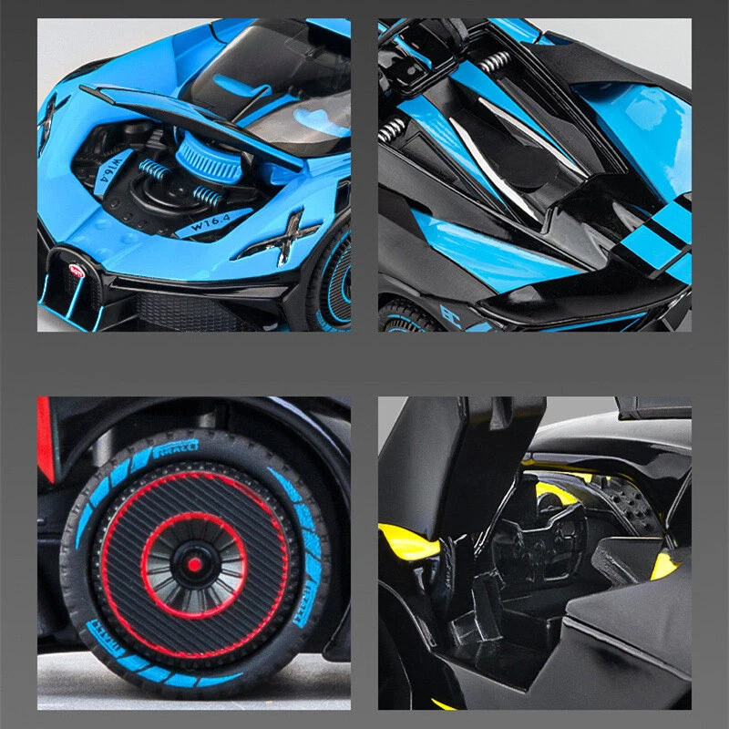 1:24 Bugatti Bolide Alloy Sports Car Model Diecasts Metal Toy Vehicles Toy Gift - Image 4 of 4