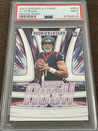 2023 Panini Rookies & Stars CJ Stroud RC Rookie Rush #RR4 PSA MINT 9