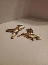 Set of 2 Hummingbirds HOMCO INC. Made In USA Gold
