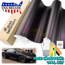 Matte Metallic Blackish Purple Auto Vehicle Sticker Decal Vinyl Wrap Sheet Film