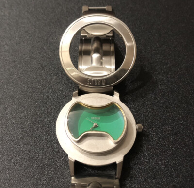 Vintage Storm London Flip Lid Watch Green
