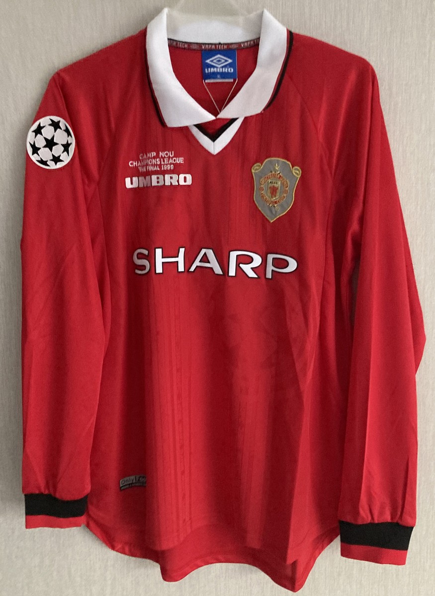 Manchester United Treble Winners 99 Champions League Shirt L