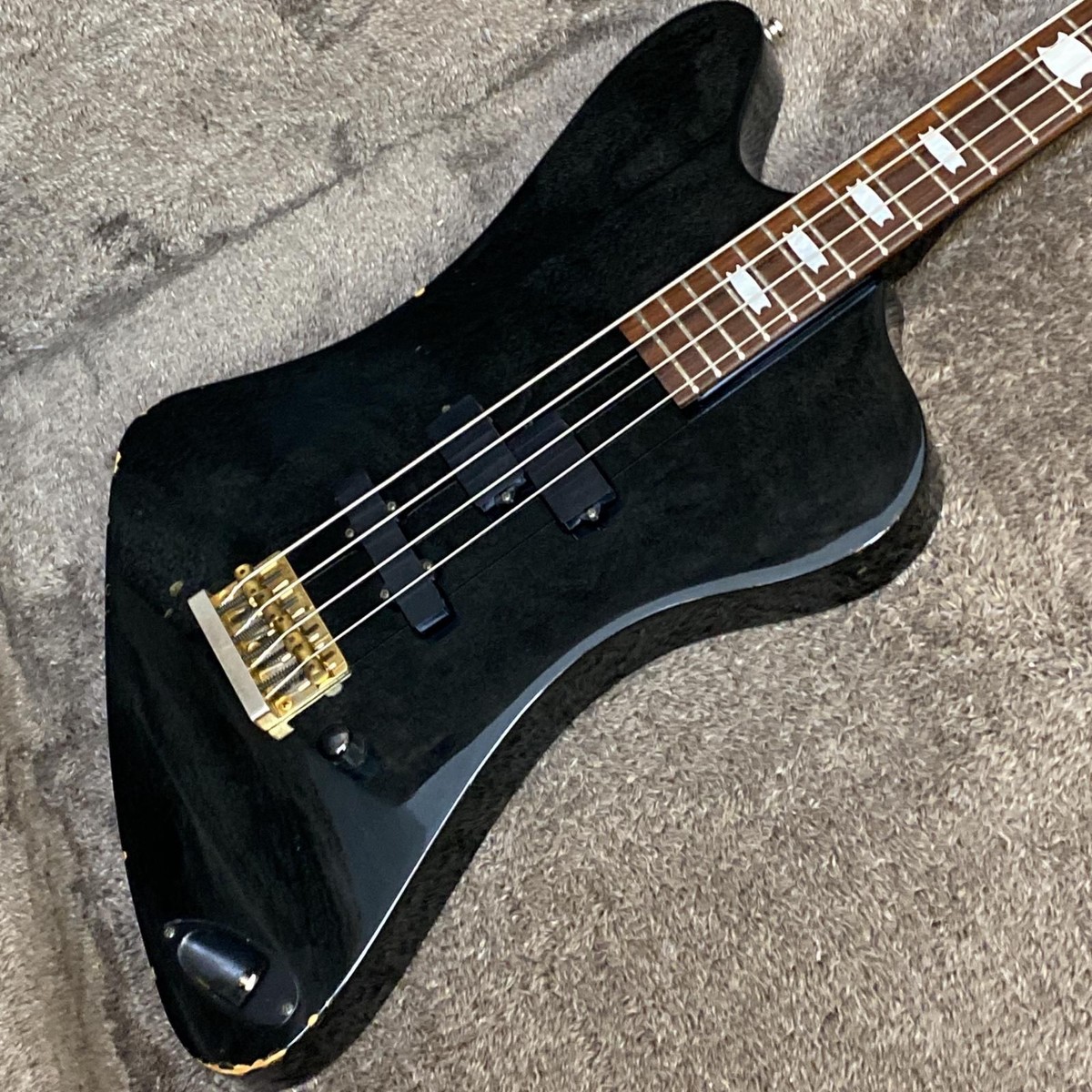 Fernandes MV-65NS Electric Bass Guitar Black Used Shipping