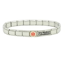 ANY CONDITION - Medical Alert Stainless Steel Bracelet -One size fits all