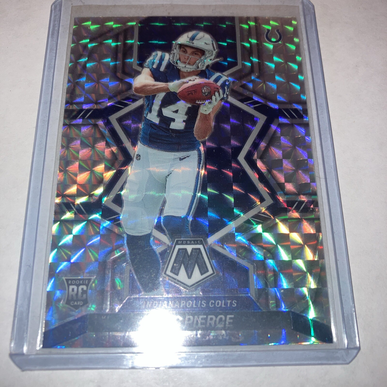2022 Mosaic Alec Pierce No Huddle Silver Mosaic Prizm Rookie RC #329 Colts
