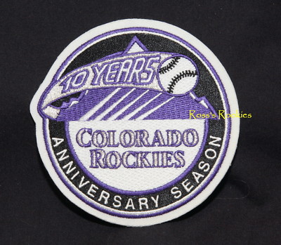 COLORADO ROCKIES 2002 10th ANNIVERSARY  MAJOR LEAGUE BASEBALL SLEEVE PATCH