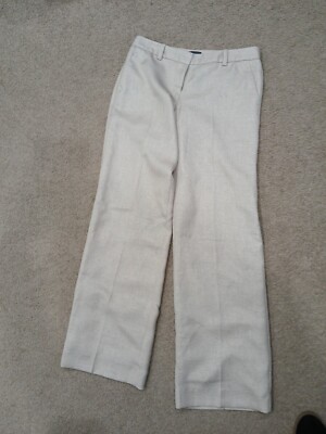 The Limited Size 6 Work Tan Beige Lined Wide Leg Pants Comfortable Casual 