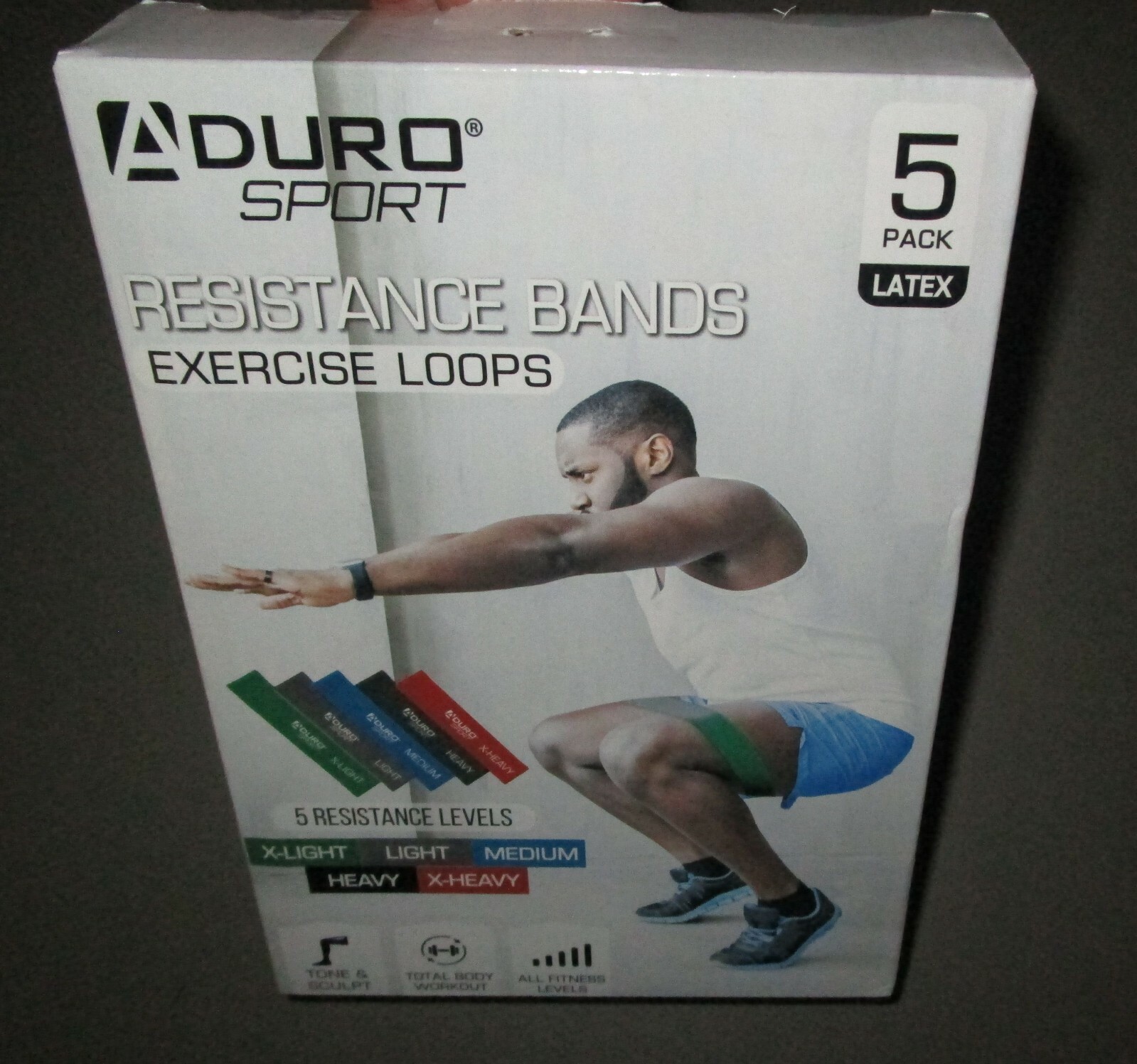 Aduro+Sport+Strength+Training+Exercise+Loop+Band+Set+5+Piece+Resistance