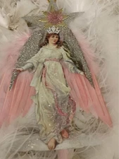 VICTORIAN DRESDEN ANGEL*ALYANNA*HAND CUT 2 LAYERS*DAZZLING STAR*GERMAN GLITTER