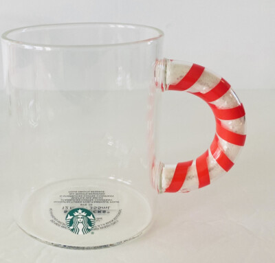 starbucks glass mug with heart handle