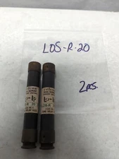 CEFCO,LOS-R-20,TIME-DELAY 20 AMP FUSE LOT OF 2 PRE-OWNED
