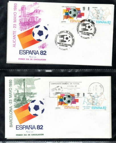 Sobres de primer día de España, fútbol