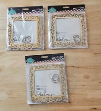 Heidi Swapp WOOD 2 Ring ALBUM 01207 Laser Cut Wood 6.75"x6.75 Lot of 3