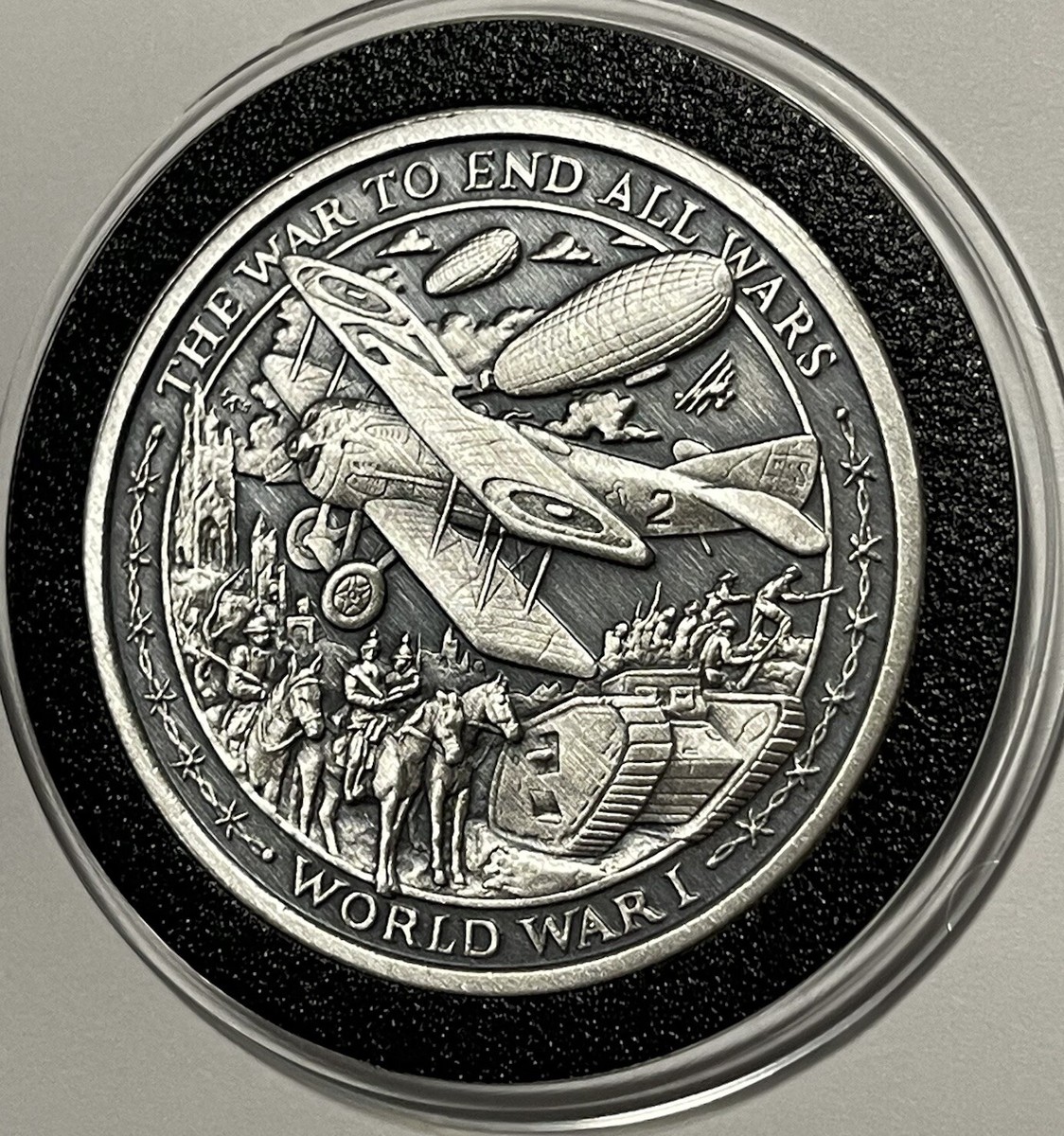 ANTIQUED World War I Patriot Series Coin 1 Troy Oz .999 Fine