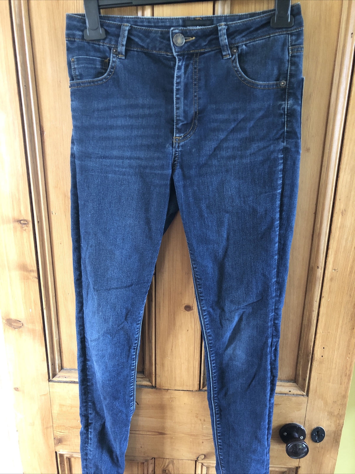 WAREHOUSE Ladies Dark Blue Skinny Ware Denim Jeans UK… Gem