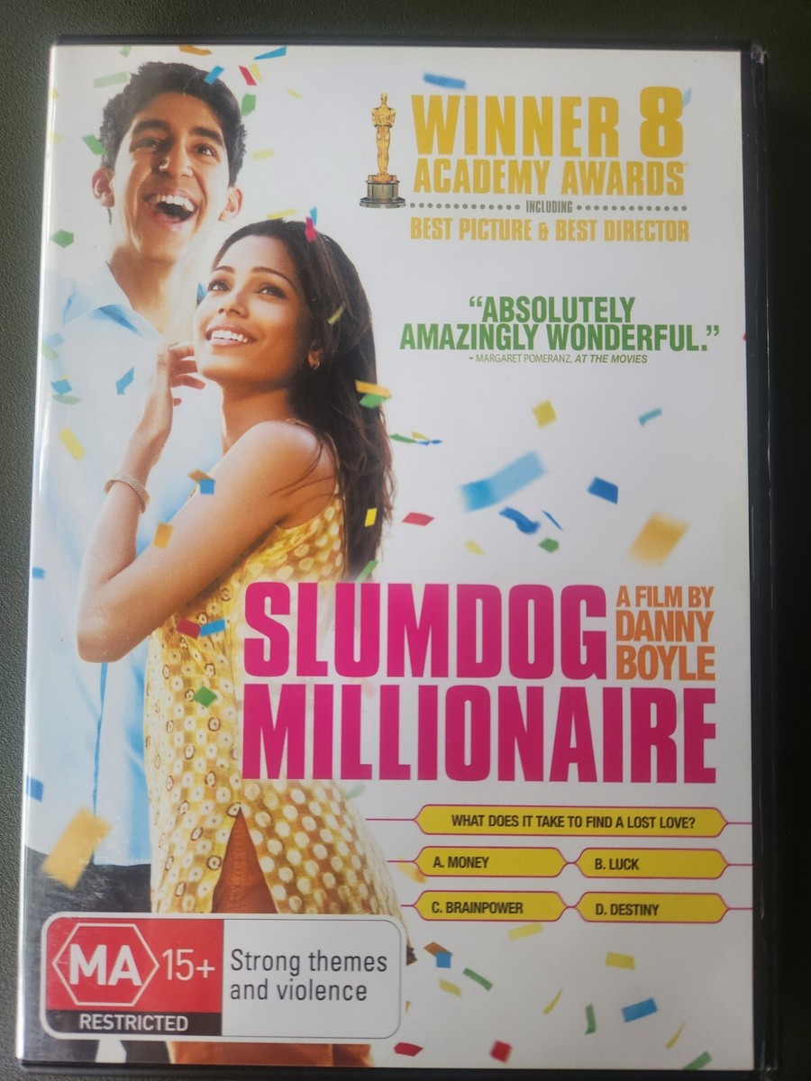SLUMDOG MILLIONAIRE Dev Patel Freida Pinto -DVD Like new UK
