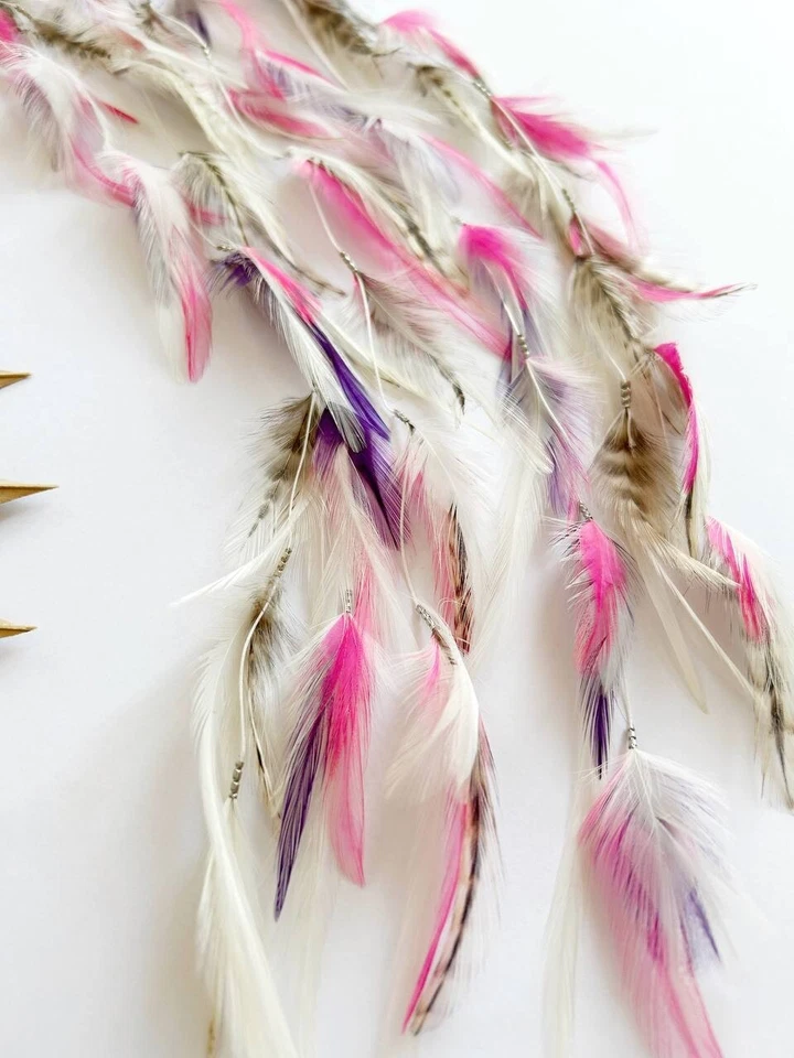 Long Feather Hair Clip, Feather Accessories, Boho Accessories,Feather Extentions - Image 2 of 4