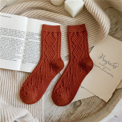 Soft Thick Thermal Woman Solid Socks Long Socks Cashmere Wool Winter Warm - Bild 17 von 19