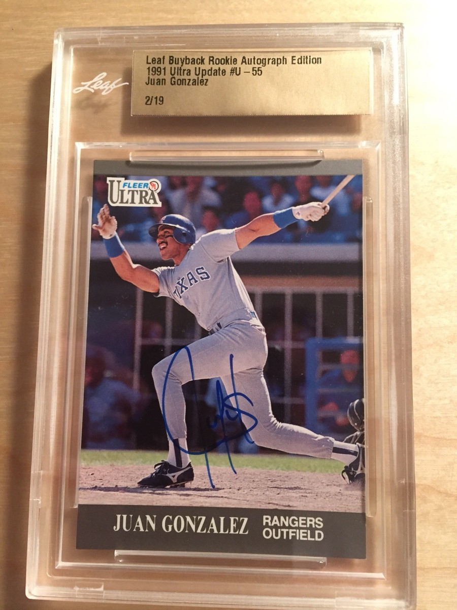 Juan Gonzalez Leaf Buyback Rookie Autograph Edition 1991 Ultra 