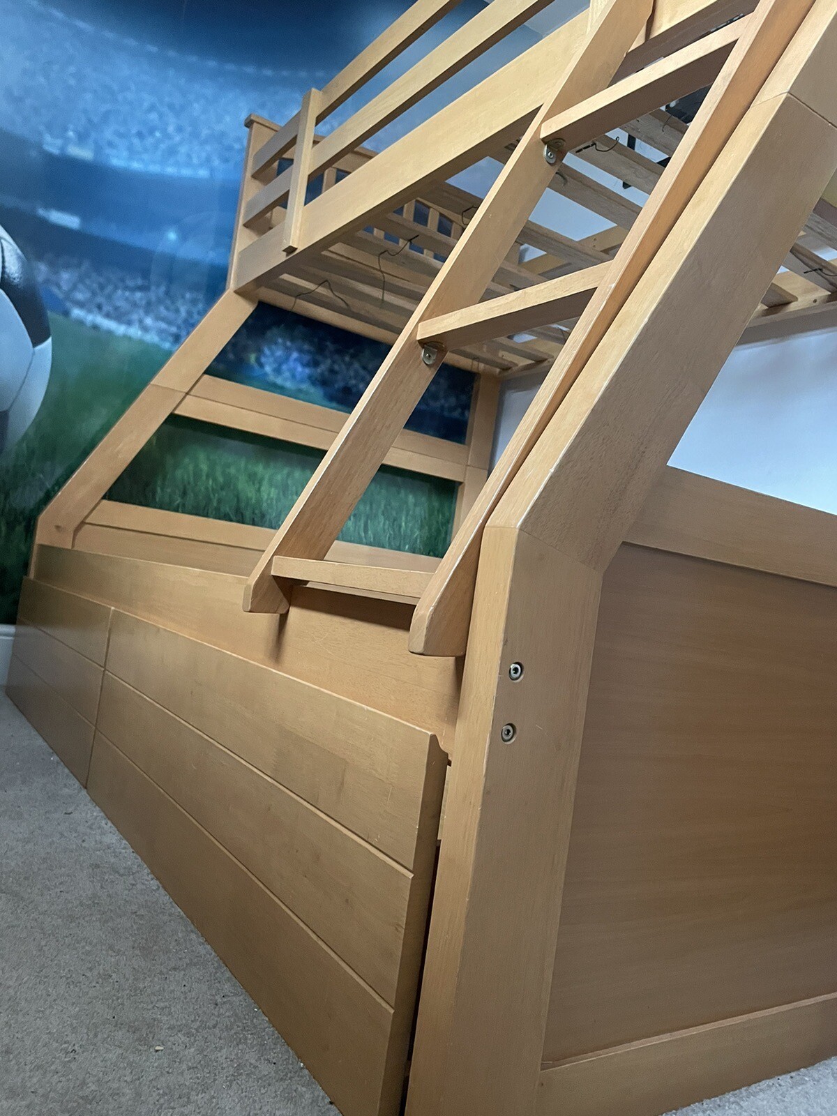 Joseph Maple Solid Wood Three Sleeper triple Bunk Bed RRP £600 eBay