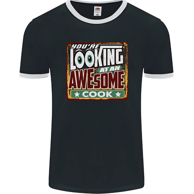 Youre Looking at an Awesome Cook Herren Ringer T-Shirt FotL