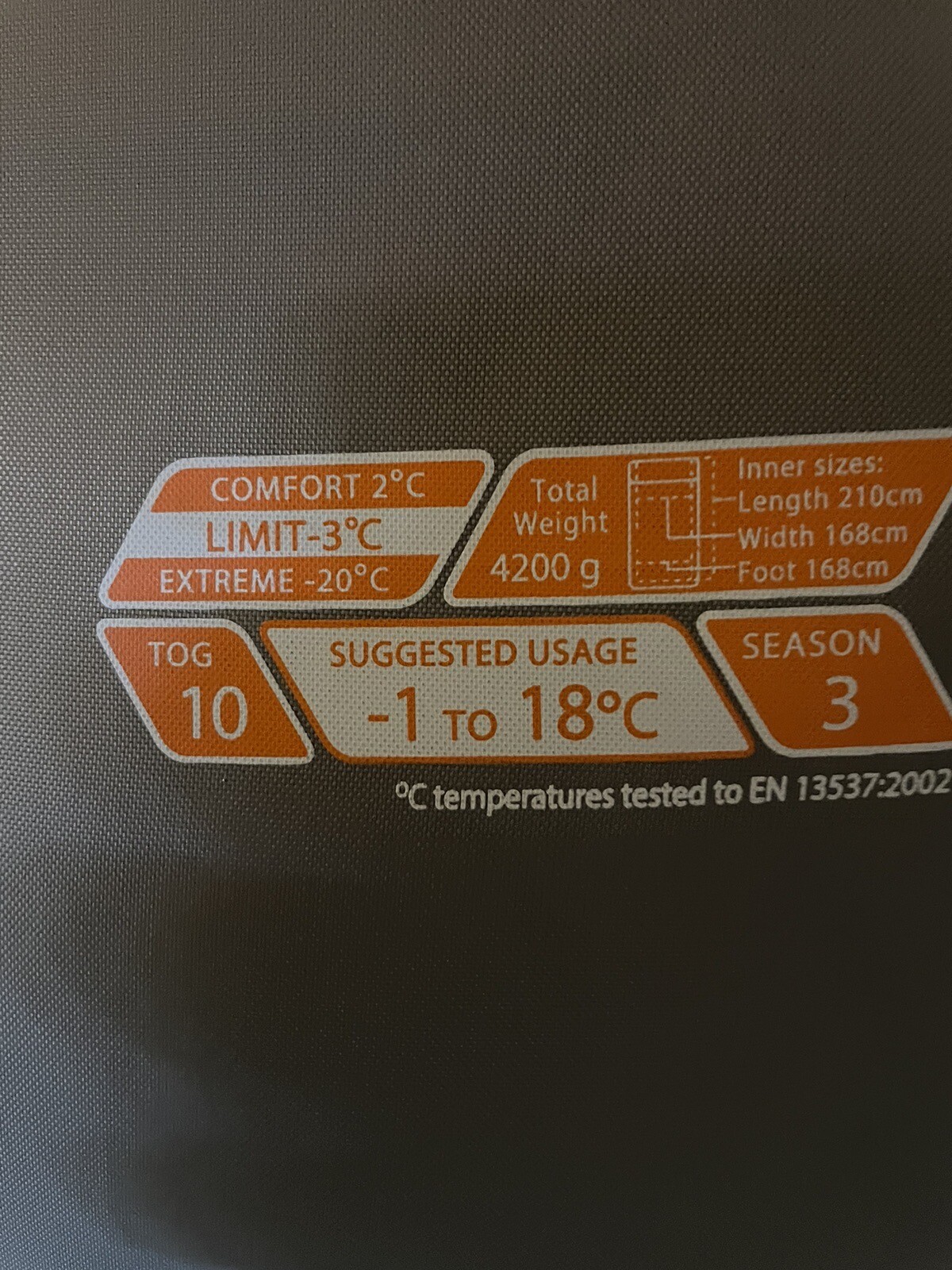 Vango Serenity Double Sleeping Bag Nutmeg 10 Tog Used Twice eBay