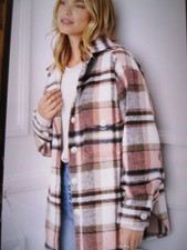 Fifteen Twenty Plaid Shacket / Shirt Jacket Size L Nwt $330.00