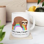 I Came, I Saw, I Forgot Mug for Coffee with Funny Sloth | Ceramic Tea Cup 11oz