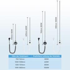 Elektro Heizstab Bad Thermostat Mit Temperaturrege Heizkörper Heizpatrone SONNI