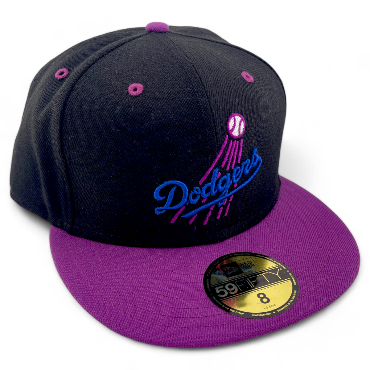 New Era Los Angeles Dodgers MLB Black/Purple Retro Logo 59Fifty